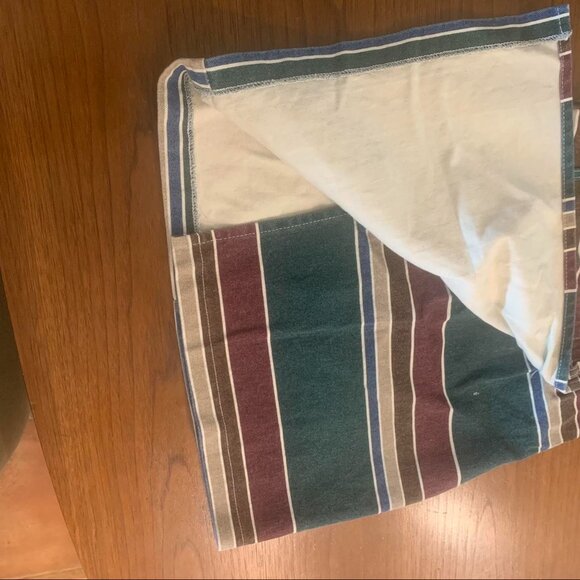 1990s skirt Sz Medium striped wrap denim - Picture 5 of 8